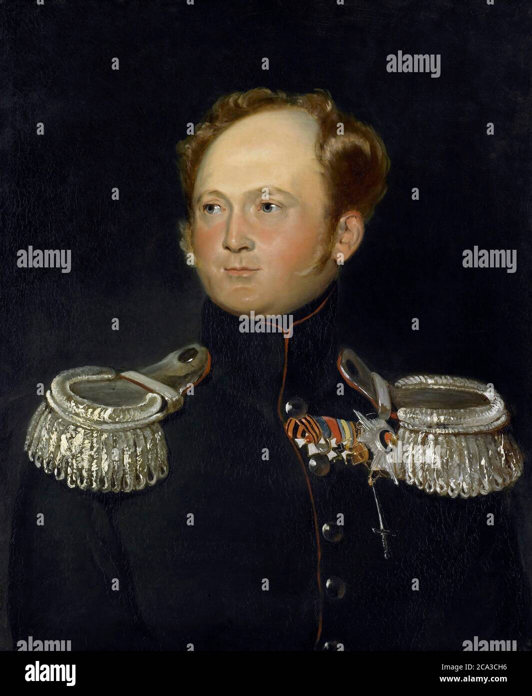 Emperor Alexander I of Russia, 1777 â. “1825, aka Alexander the Blessed. Emperor of Russia. From an oil painting by Carl Gustaf Hjalmar Mörner in the Stock Photo