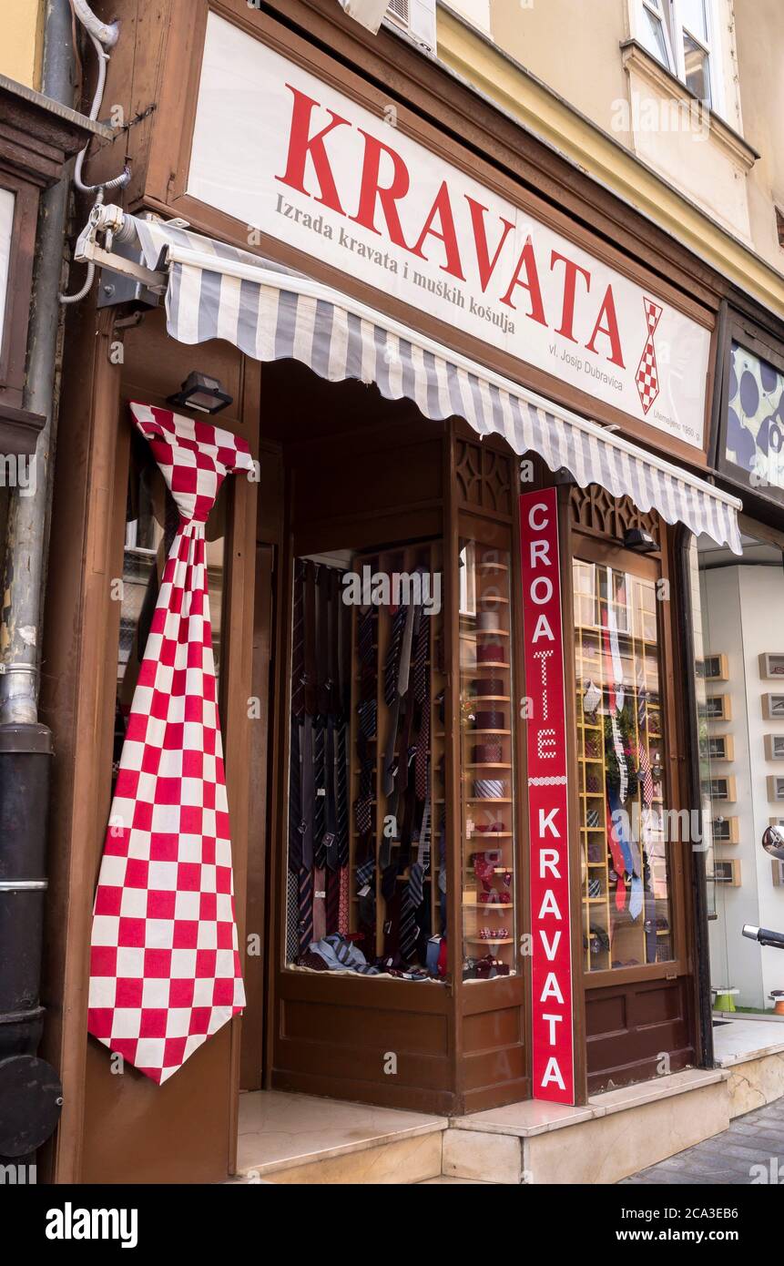Kravata Shop, Zagreb, Croatia Stock Photo - Alamy