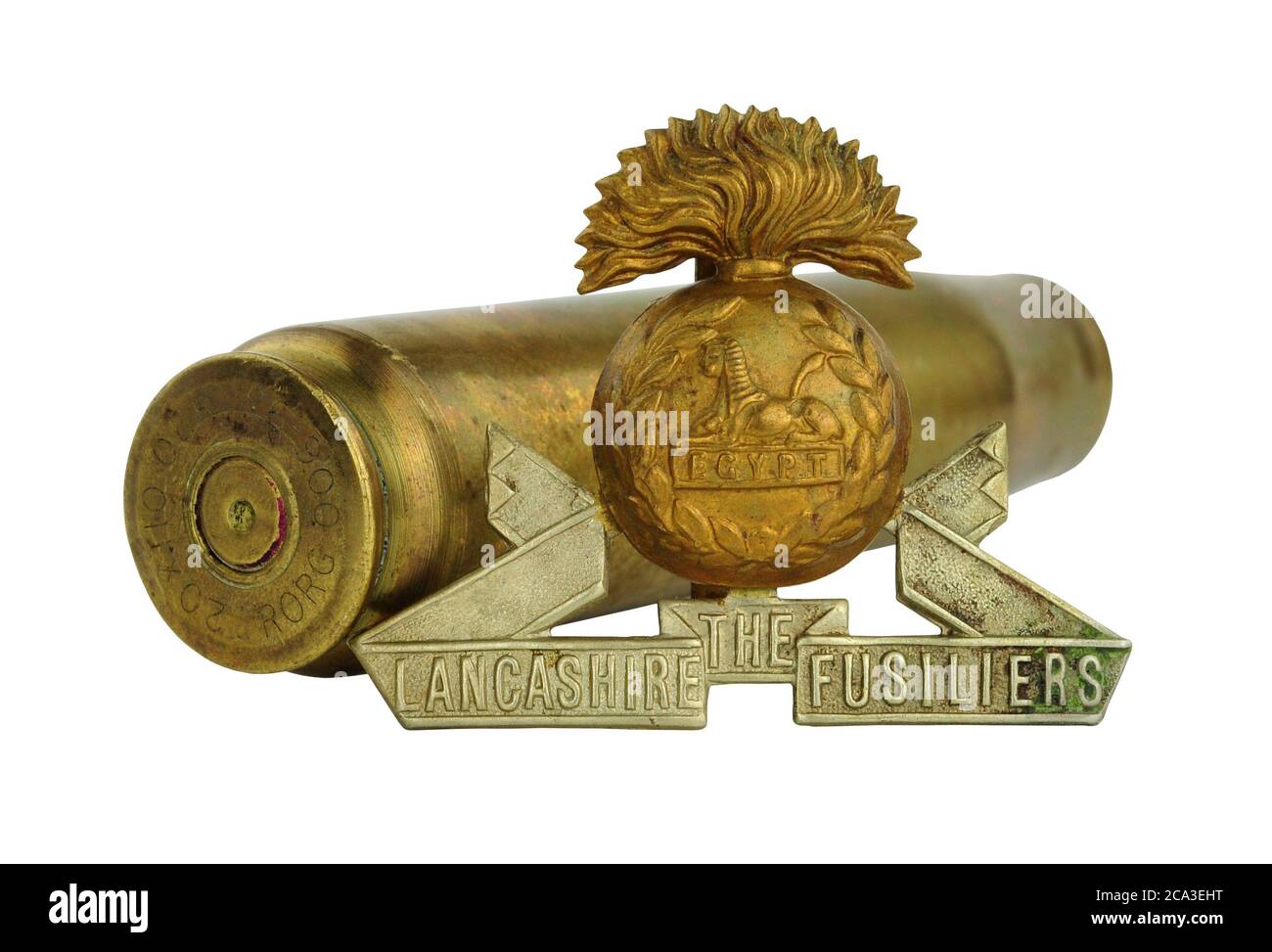 World War 1 Lancashire Fusiliers cap badge, the Lancashire Fusiliers was a British army infantry regiment Stock Photo
