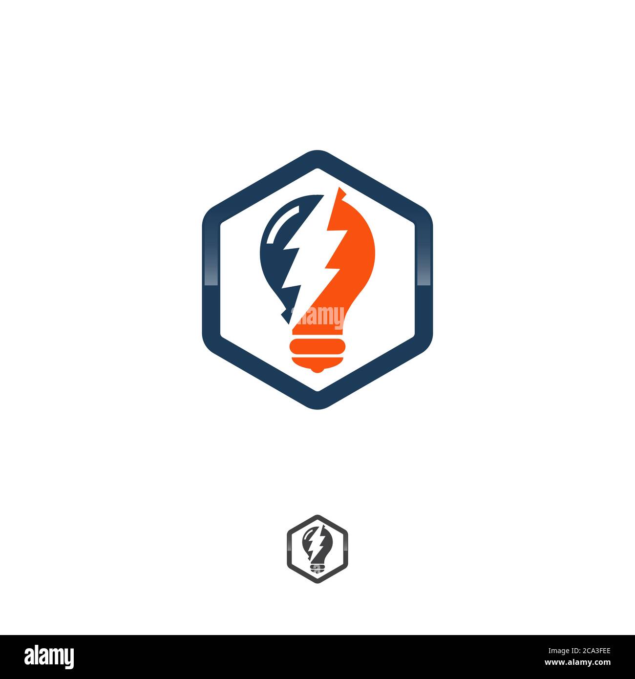 Light bulb symbol on white background Stock Vector