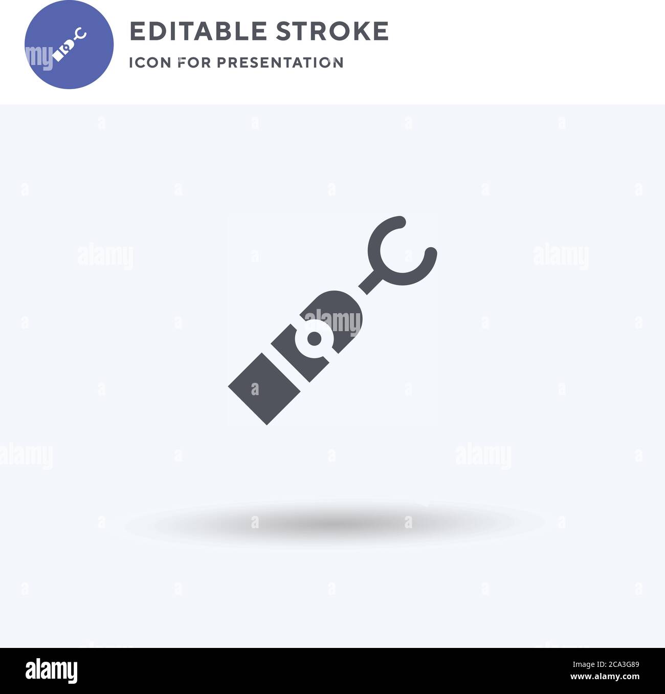 Bionic Arm icon vector, filled flat sign, solid pictogram isolated on white, logo illustration. Bionic Arm icon for presentation. Stock Vector