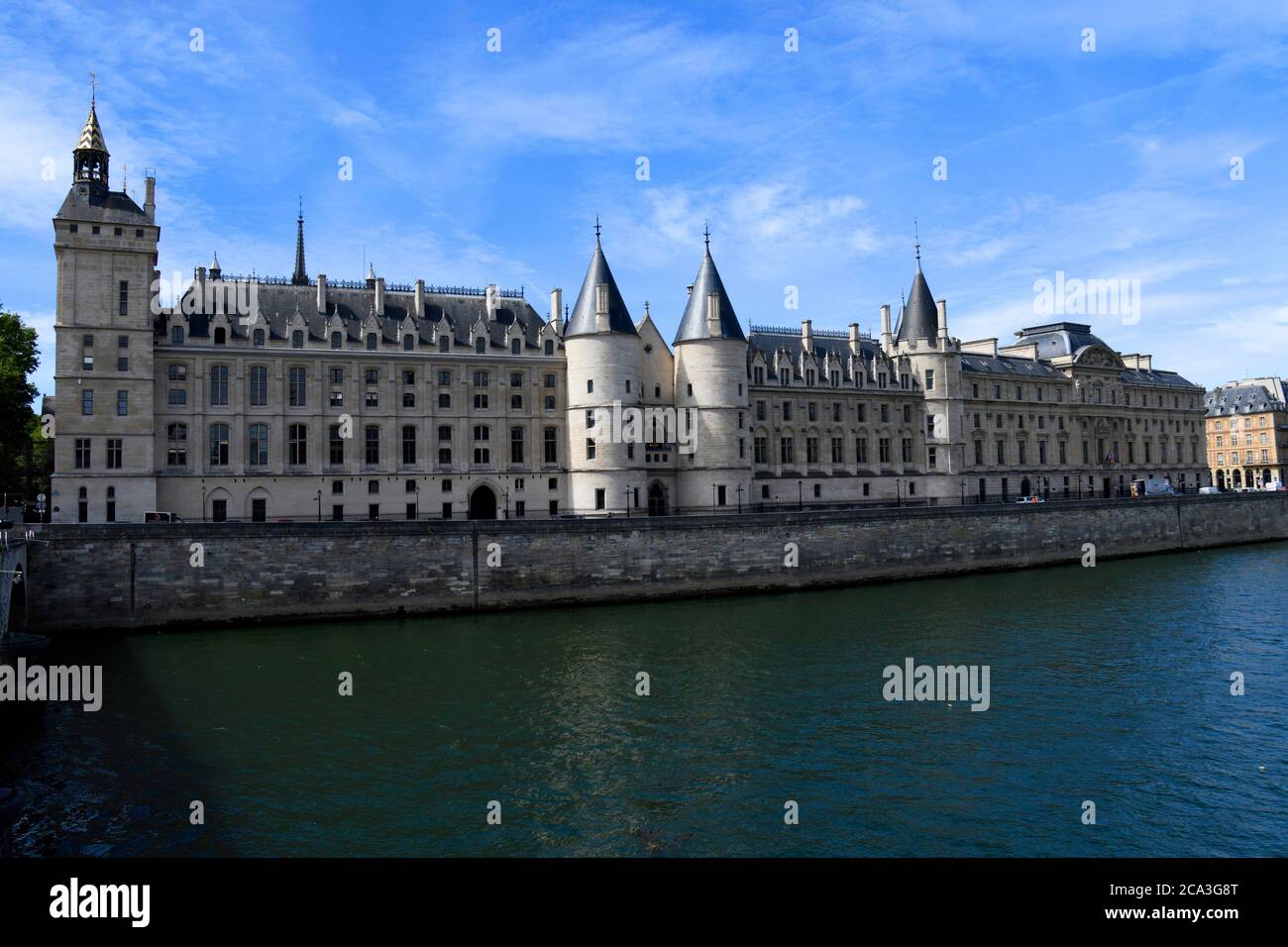 Palais de Justice and River Seine,Paris,France. Stock Photo
