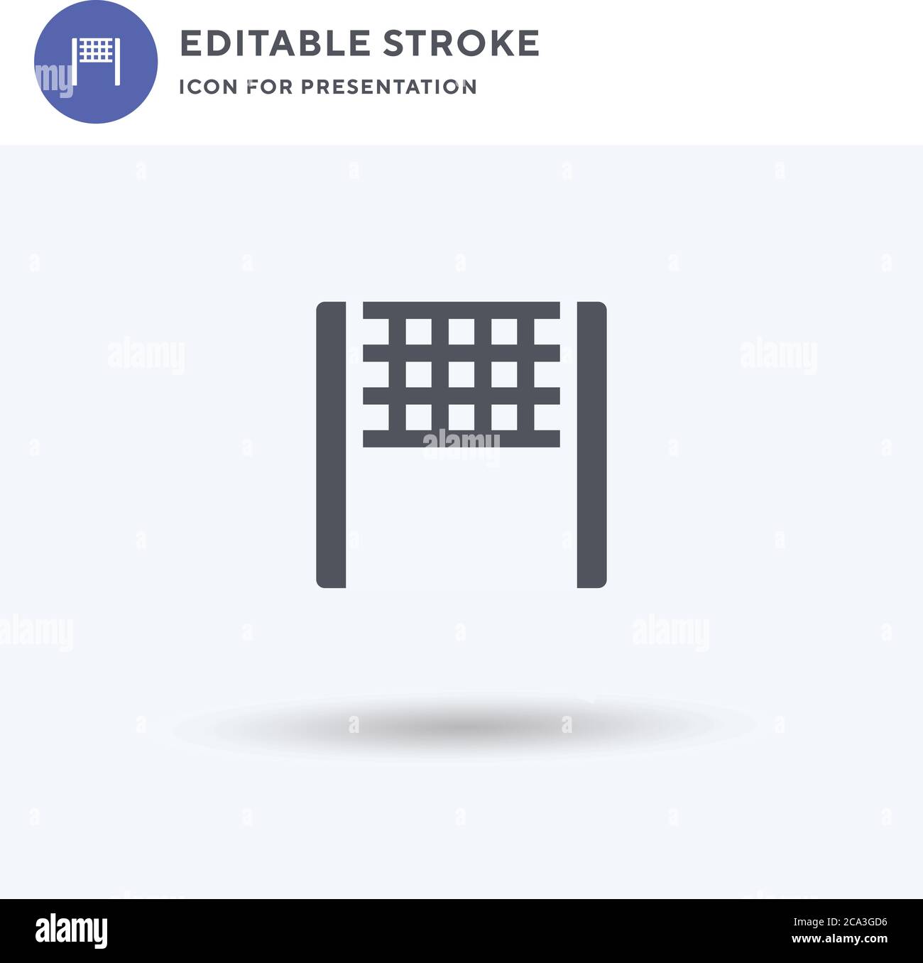 Volleyball Net icon vector, filled flat sign, solid pictogram isolated ...