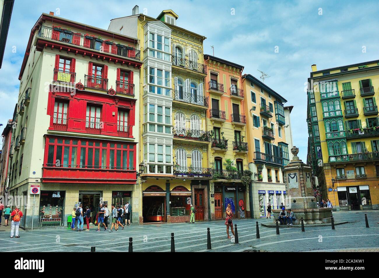 The neighborhood of Siete Calles (the Seven Streets), the historical Downtown. Bilbao city, Vizcaya province, Spain Stock Photo