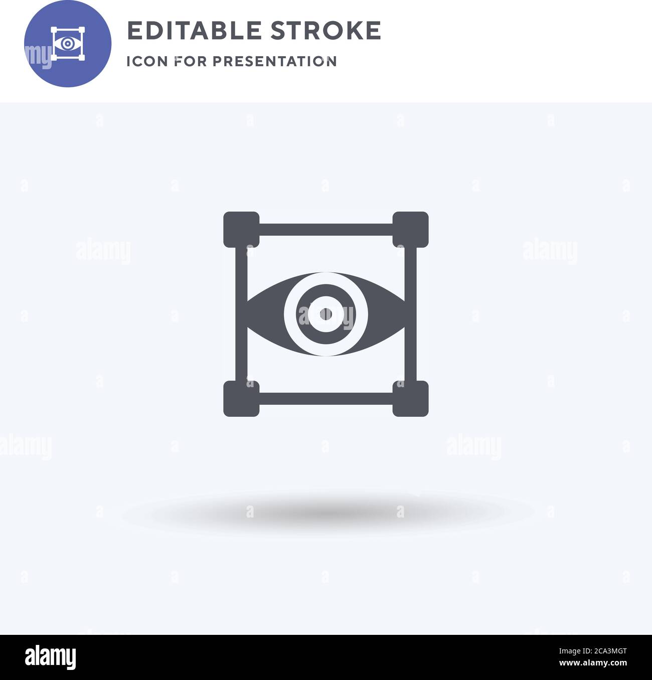 Vision icon vector, filled flat sign, solid pictogram isolated on white ...