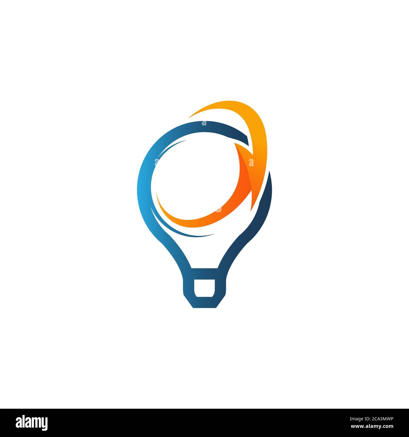 Light bulb symbol on white background Stock Vector