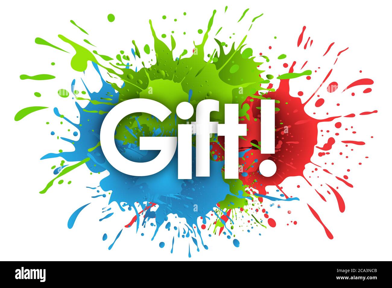 gift word in splash’s background Stock Photo Alamy