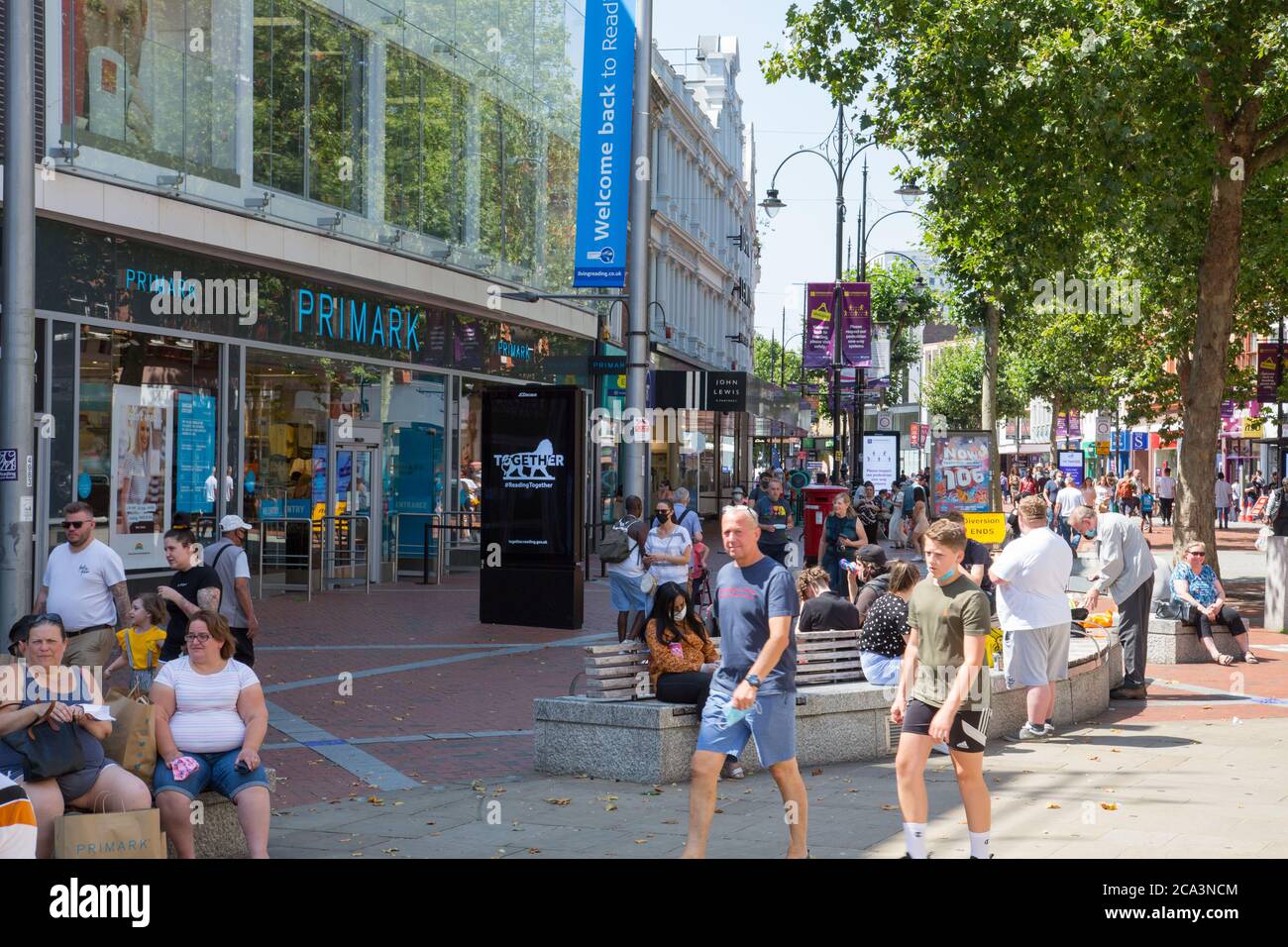 Broad Street, Reading, Berkshire Stock Photo