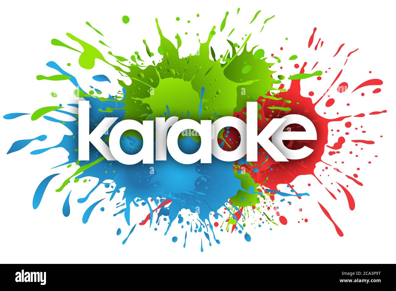 karaoke word in splash’s background Stock Photo Alamy