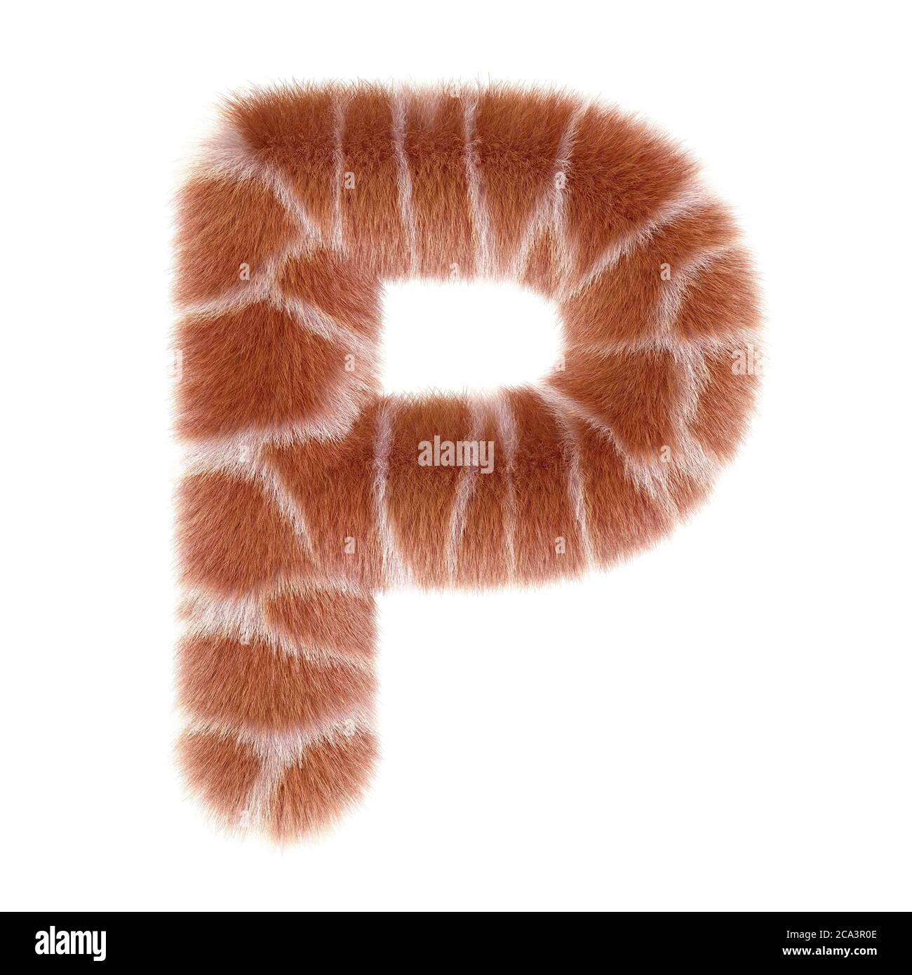 3d GIRAFFE cartoon funny creative fur letter P Stock Photo
