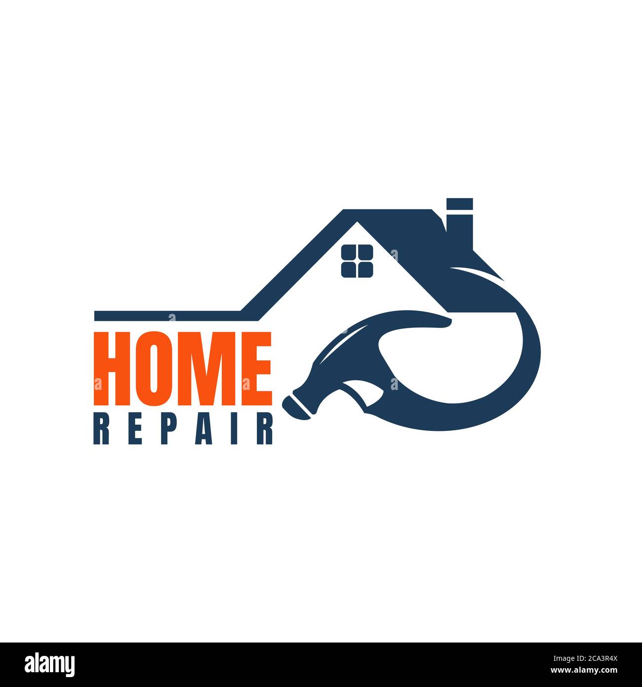 Home repair logo. House, Real Estate, Construction, Building Logo. House Vector. Tools icon. Repairs house sign. Home improvement icon. Stock Vector