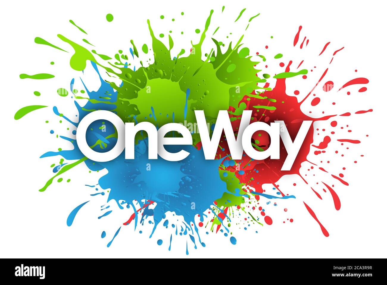 one-way-word-in-splash-s-background-stock-photo-alamy