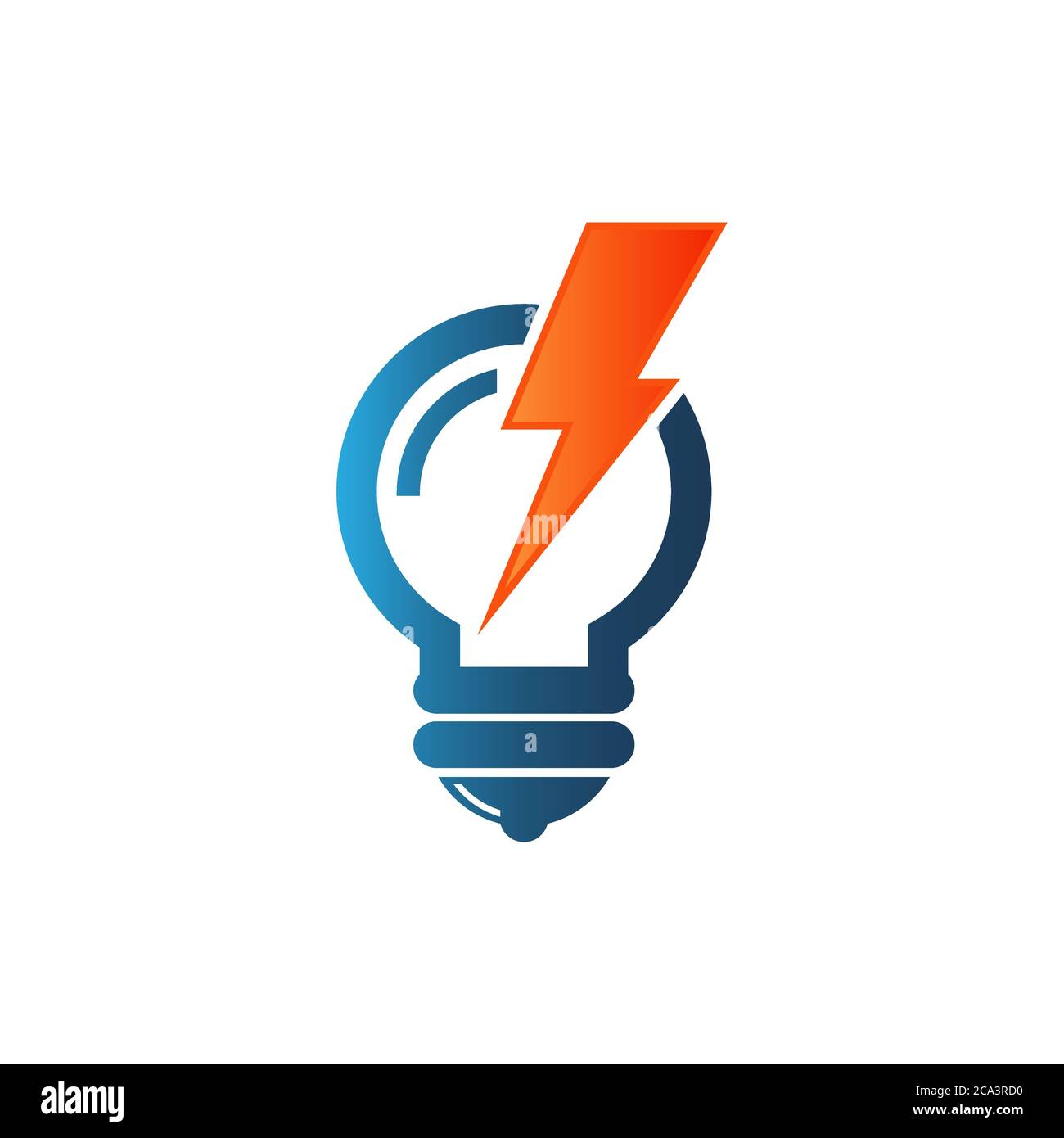 Light bulb symbol on white background Stock Vector
