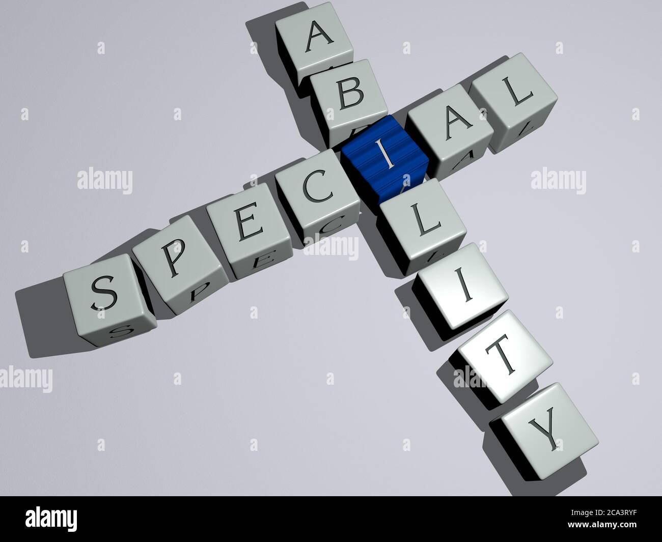 crosswords of special ability arranged by cubic letters on a mirror