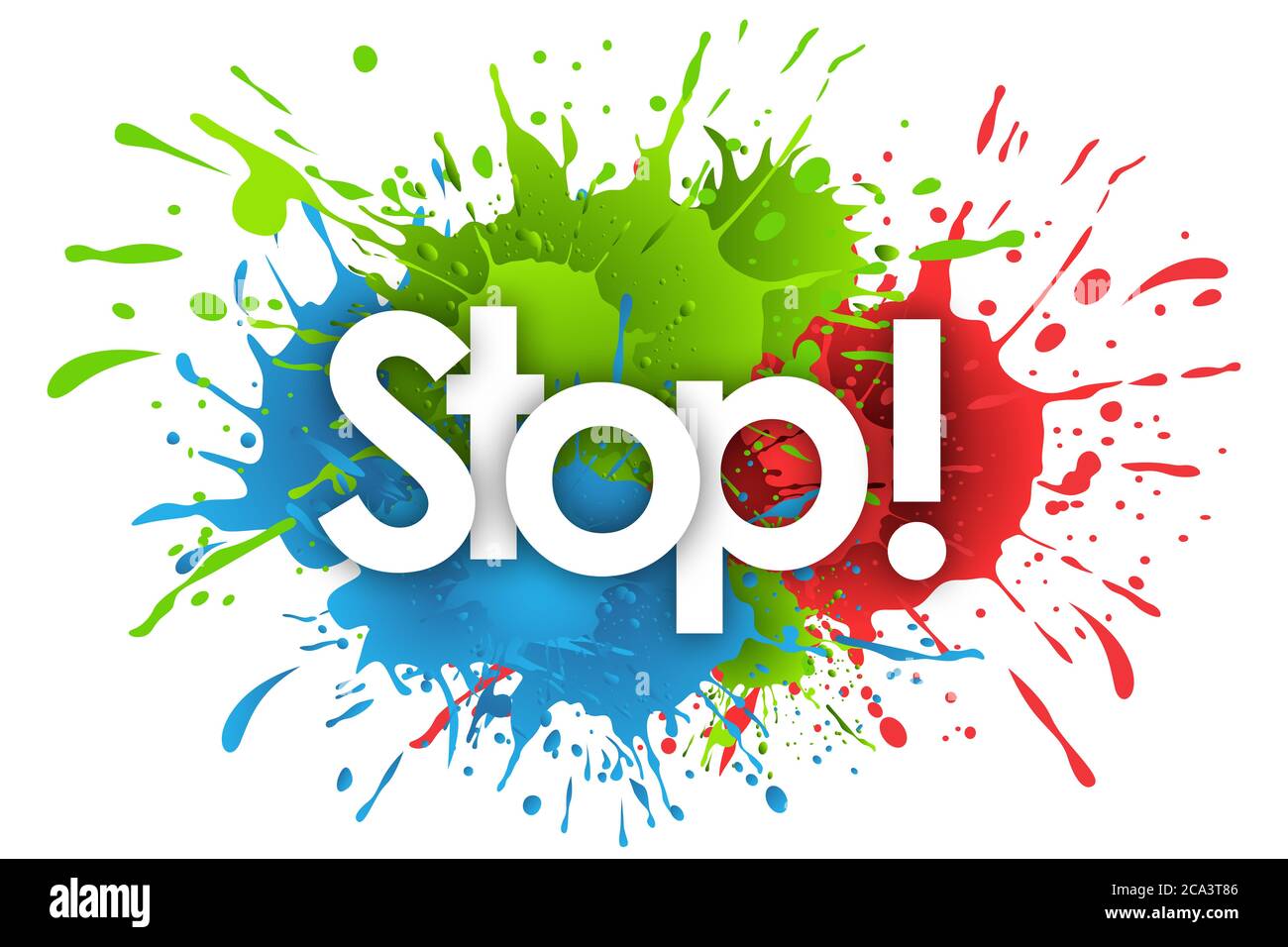 stop word and splashs Stock Photo Alamy