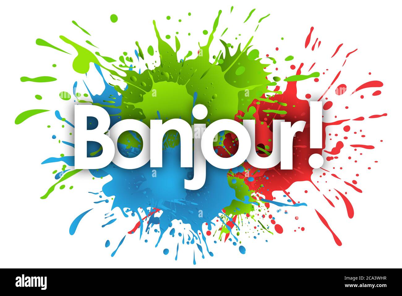 Bonjour word Cut Out Stock Images & Pictures - Alamy
