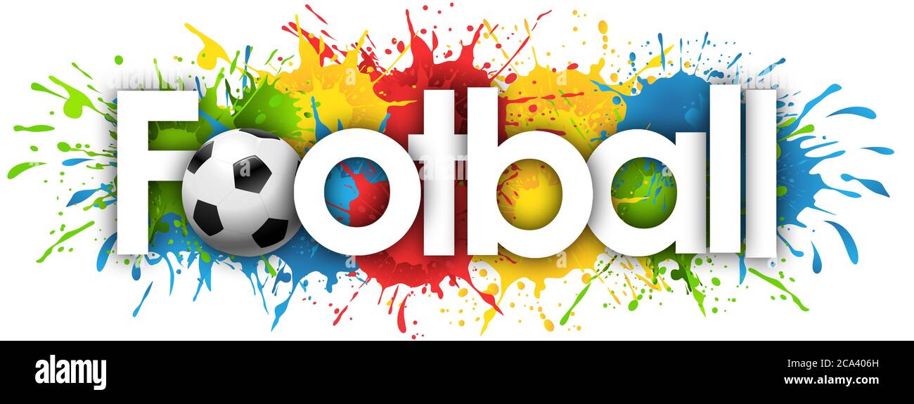 Football in splash’s background Stock Photo - Alamy