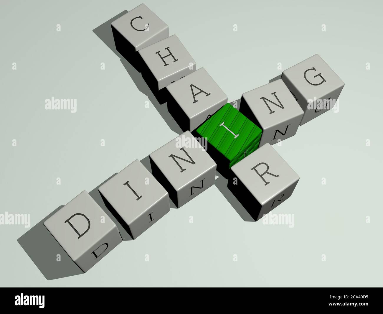 dining chair combined by dice letters and color crossing for the