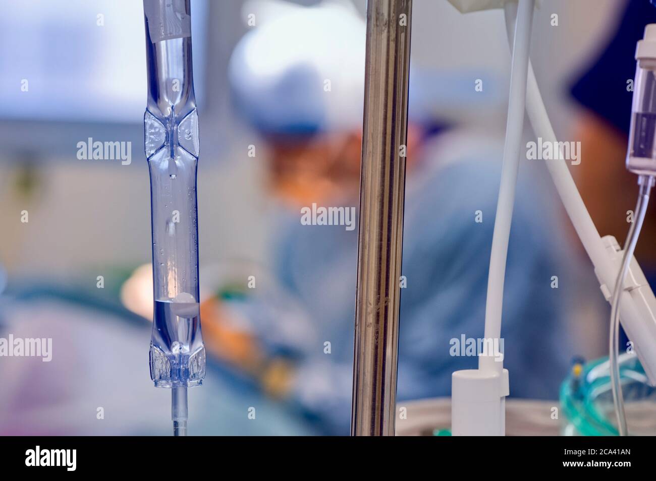 Surgical intravenous drip Stock Photo