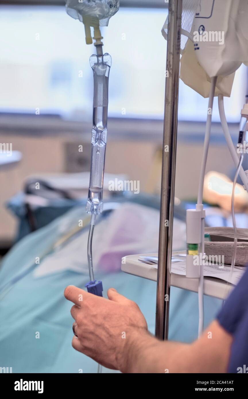 Surgical intravenous drip Stock Photo