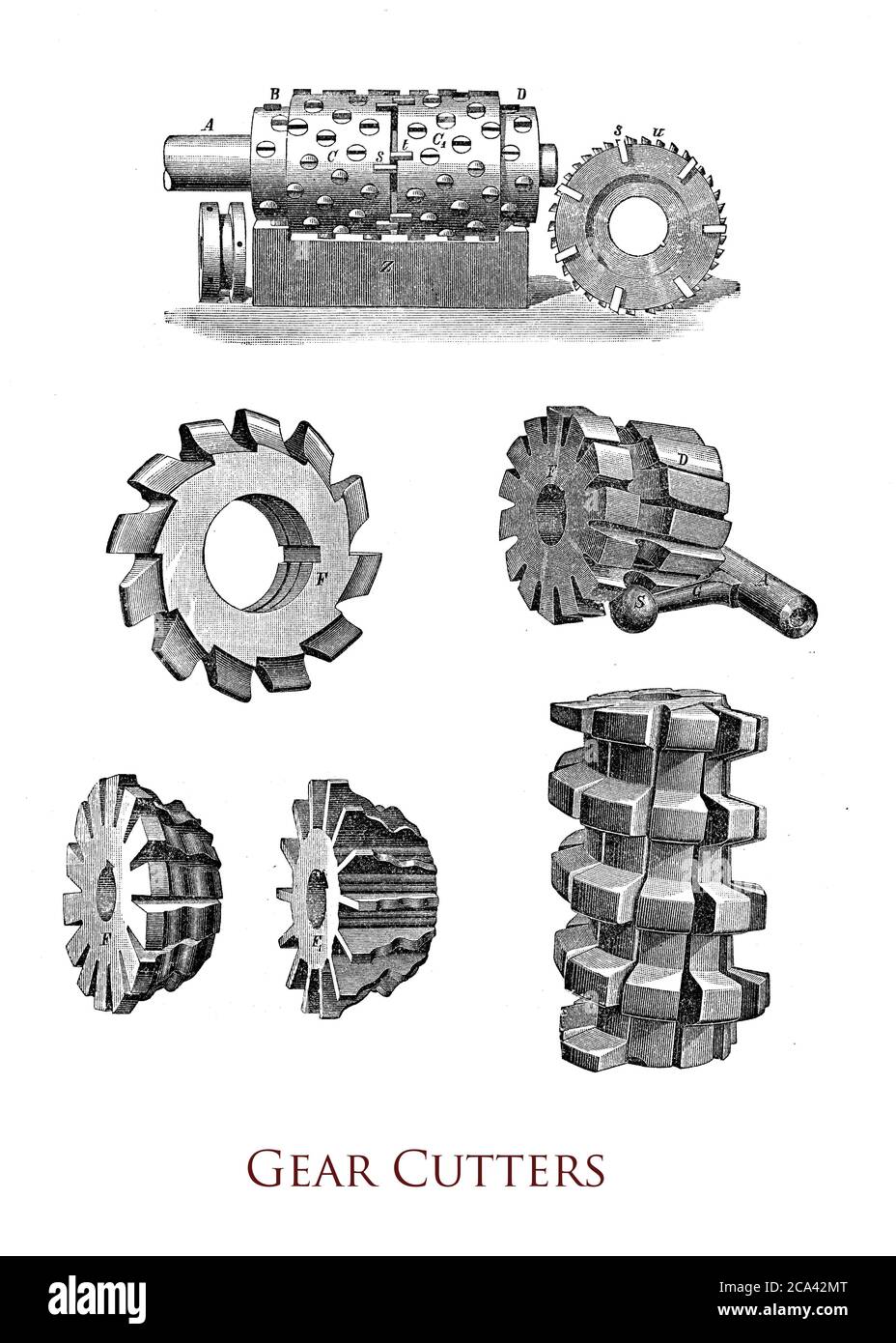 Gear cutters are sharp tools working with a milling machine for