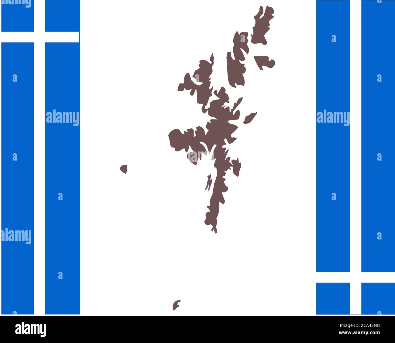 Map of the Shetland Islands on background with flag Stock Photo Alamy