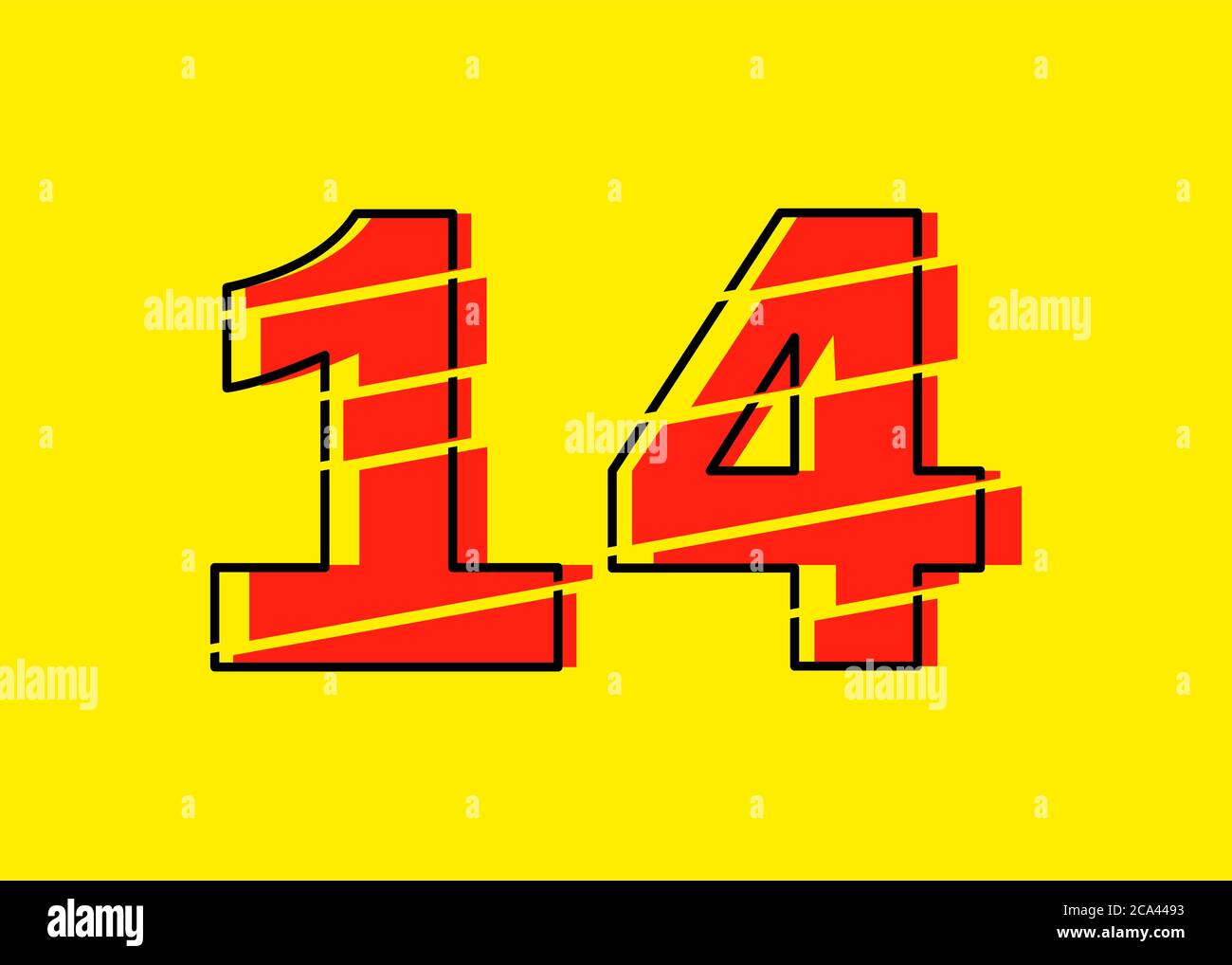 Happy birthday number 14 Stock Vector Images - Alamy