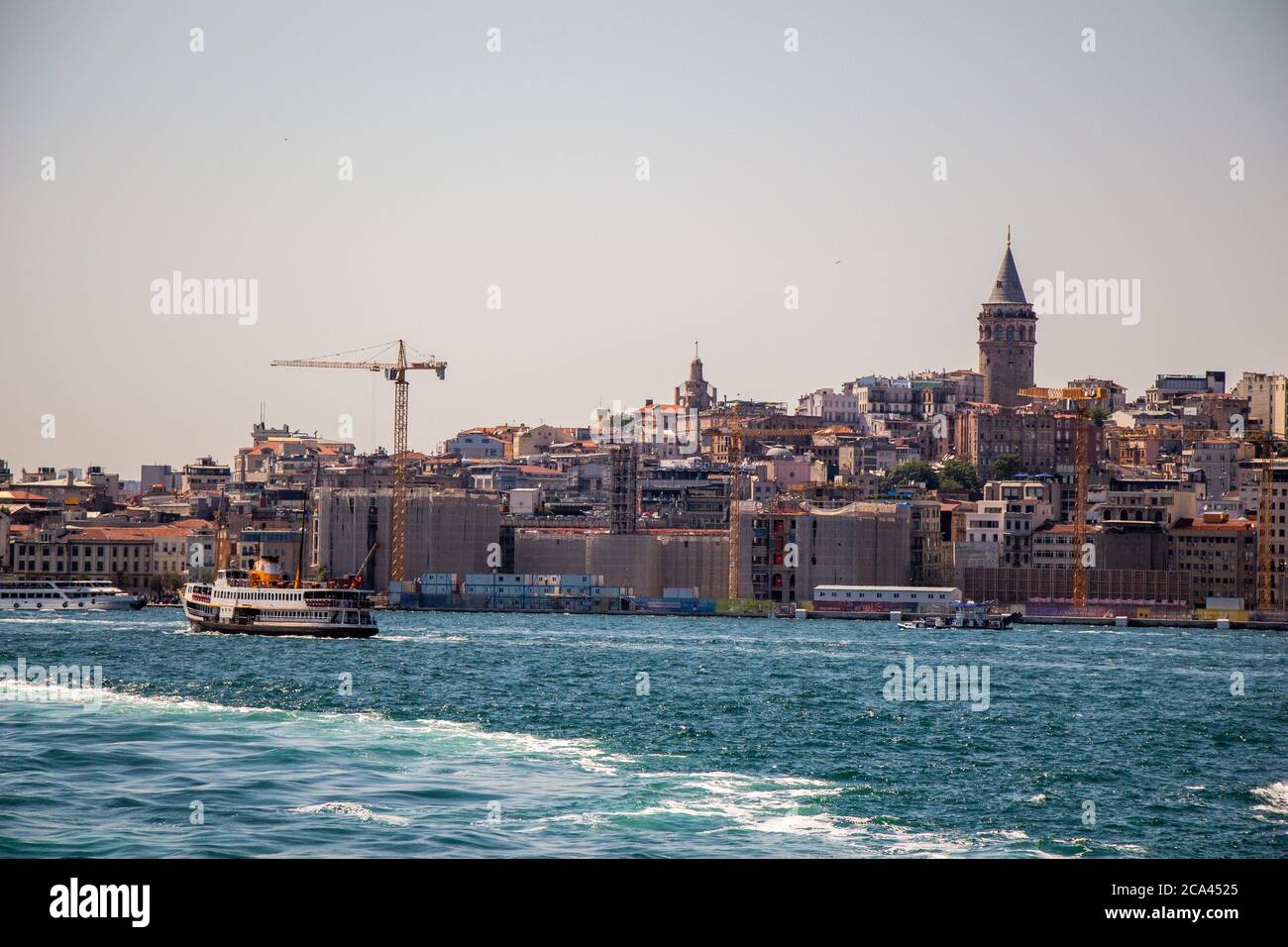 View of the Galata Tower from ancient times in Istanbul Stock Photo Alamy