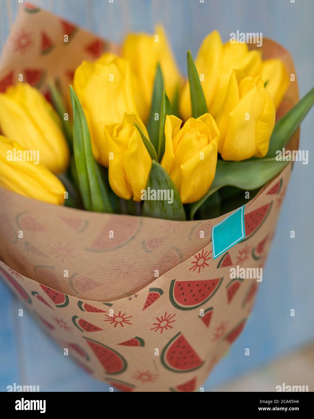 Yellow Dutch Iris Golden Beauty flower Stock Photo Alamy