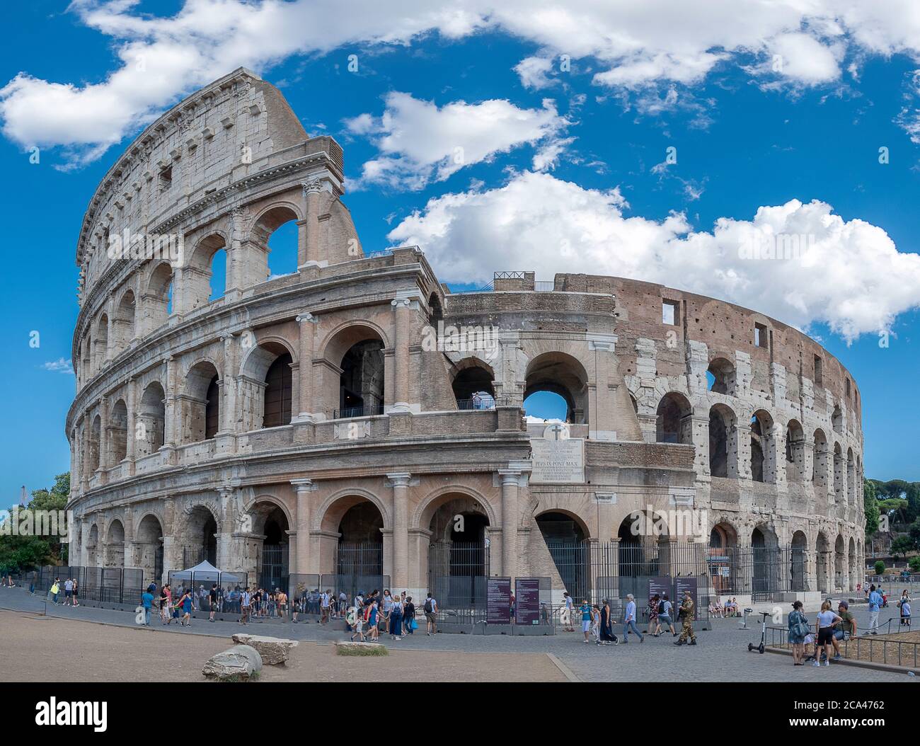 Colosseum of Rome. Fight arena of Roman Empire, Rome Italy Stock Photo