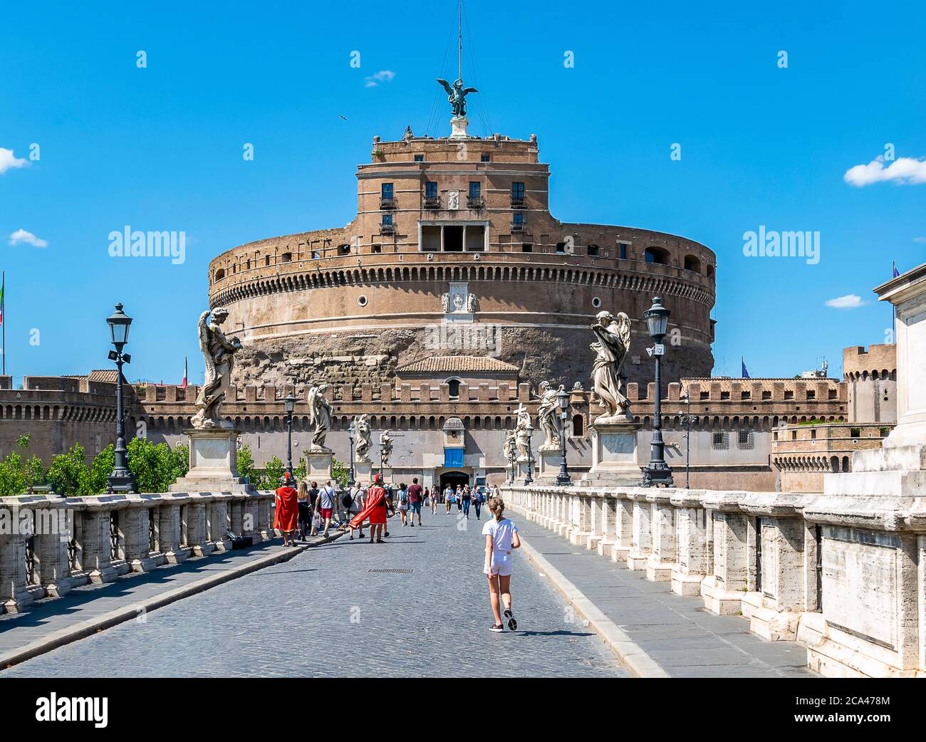 castel Sant´Angelo in Rome. Mausoleum of Hadrian Emperor of Rome Stock ...