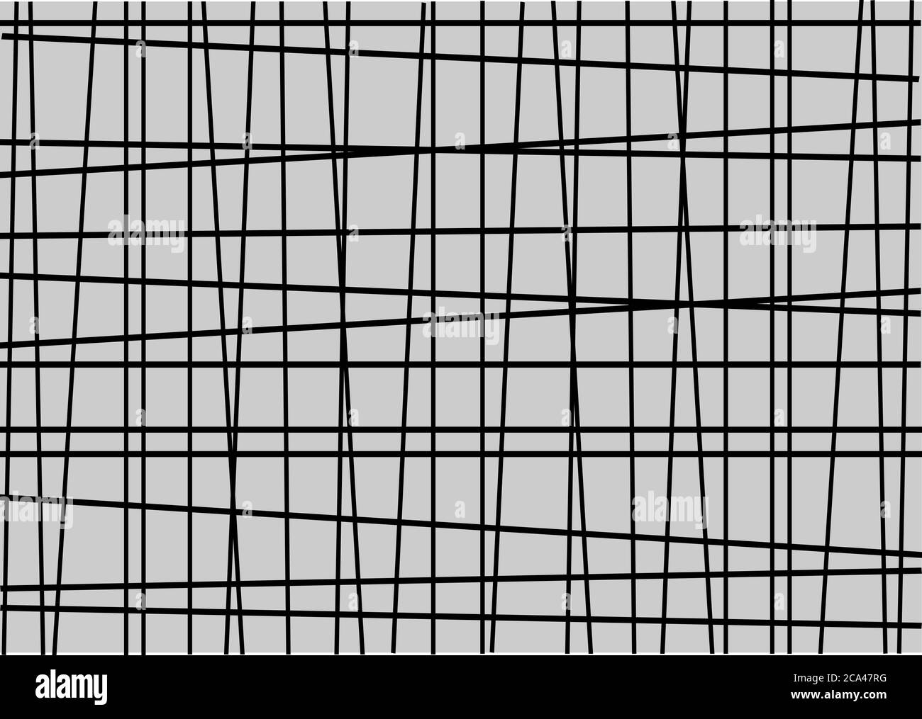 irregular black lines on grey backdrop. Vector illustration. Stock Photo