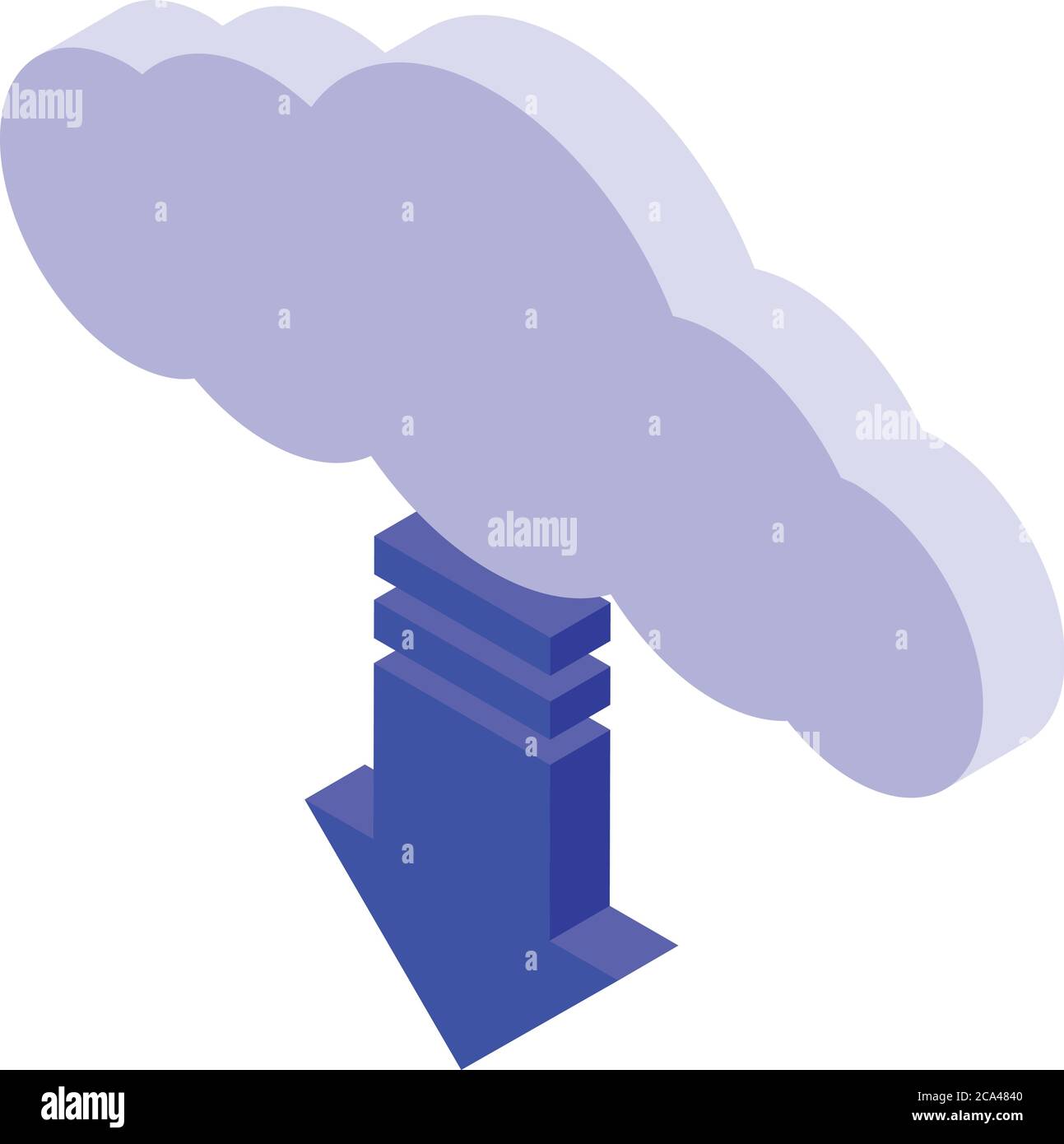 Data cloud remote access icon, isometric style Stock Vector