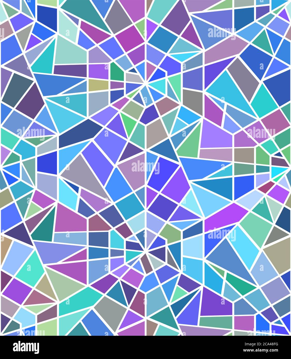 Seamless texture with a broken stained glass. Vector background. Seamless pattern. Broken window Stock Vector