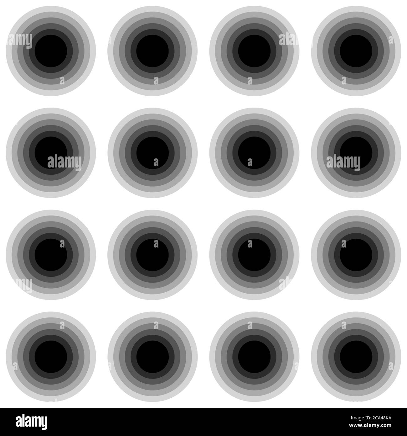 Seamless black and white texture with circles. Vector background for ...