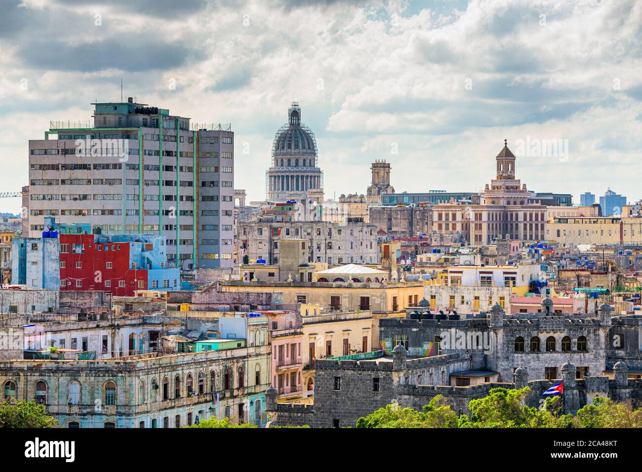 Havana, Cuba cityscape with the Capitolio. Stock Photo