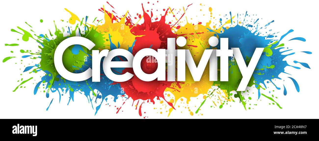 creativity in splash’s background Stock Photo - Alamy