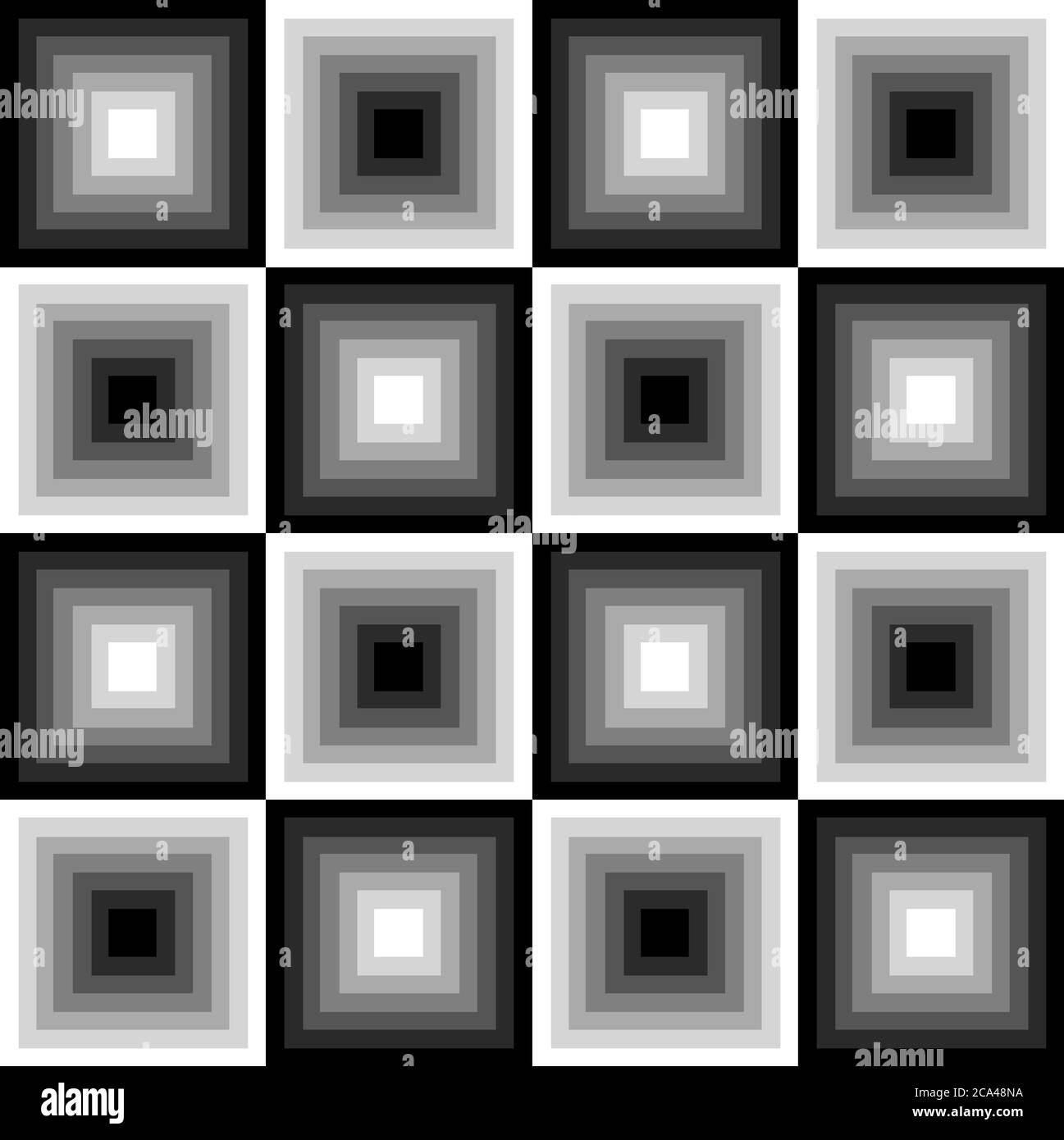 Seamless black and white pattern of squares in a checkerboard pattern Stock Vector