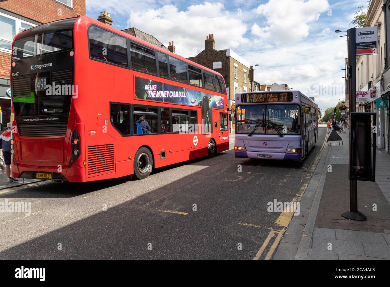 brentwood essex uk 4th august 2020 essex county council confirms controversial pedestrianisation of brentwood high street is to end after concerns from businesses owners over the impact on trade the 10million scheme