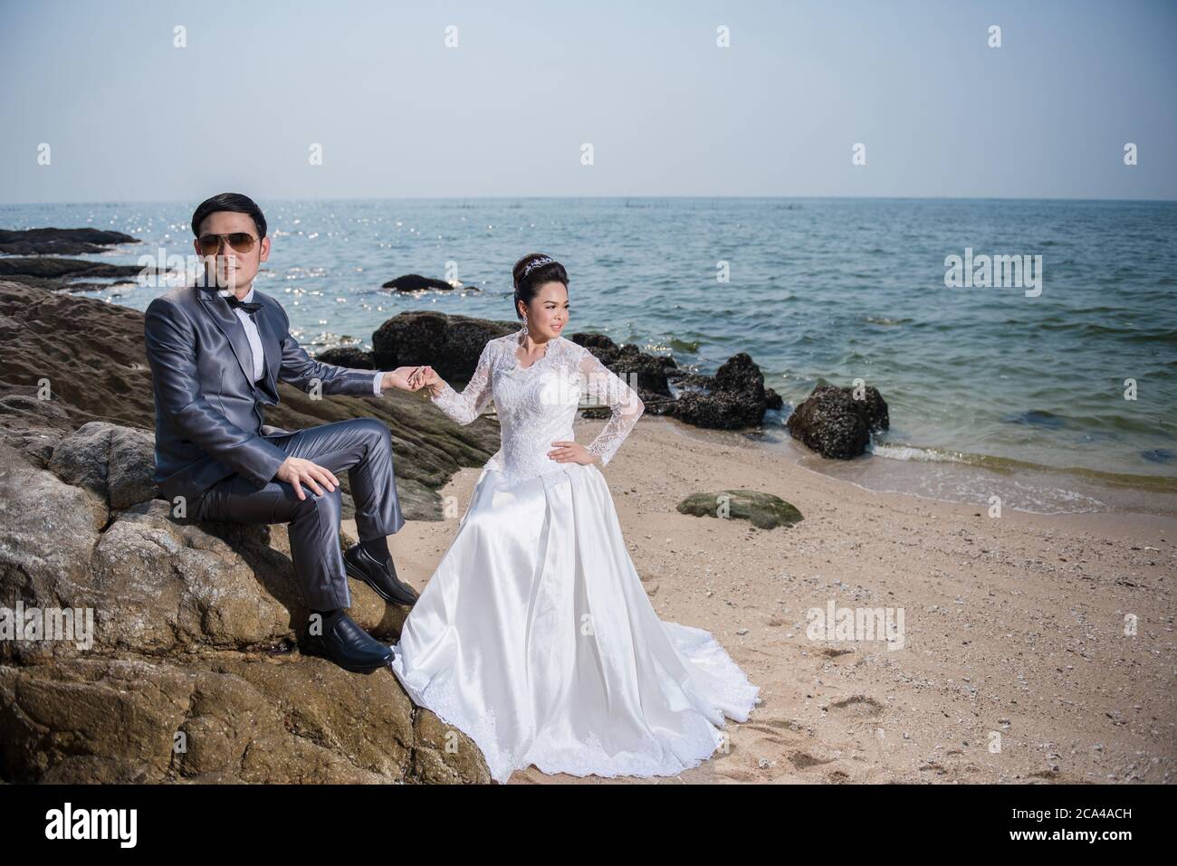 asian white wedding dress