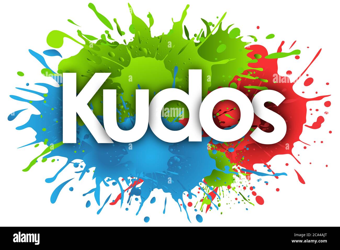 Kudos in splash’s background Stock Photo Alamy