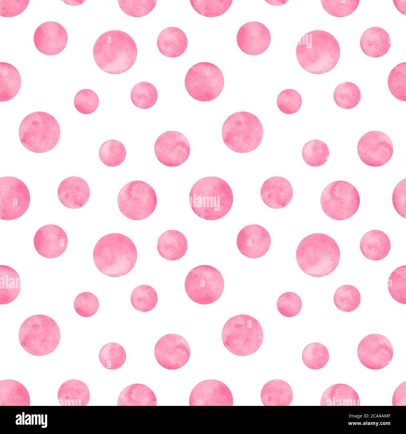 Polka Dot Pink Watercolor Seamless Pattern Abstract Watercolour