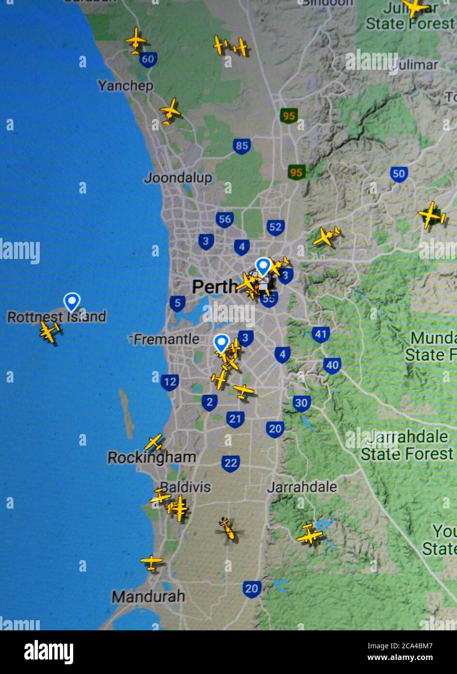 Map Of Perth And Surrounding Areas Map Of Perth High Resolution Stock Photography And Images - Alamy