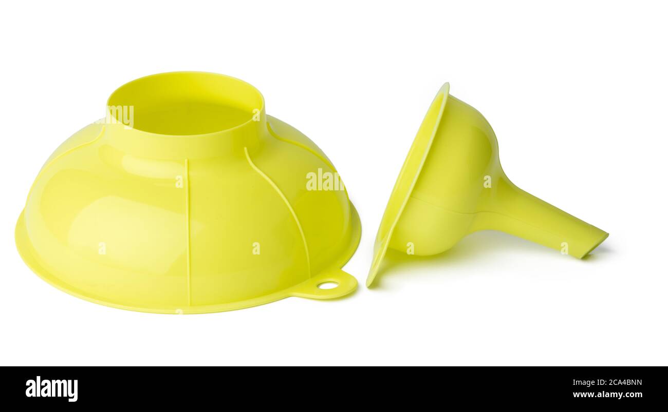 New Plastic Kitchen Funnel Isolated On White Stock Photo Alamy   New Plastic Kitchen Funnel Isolated On White 2CA4BNN 