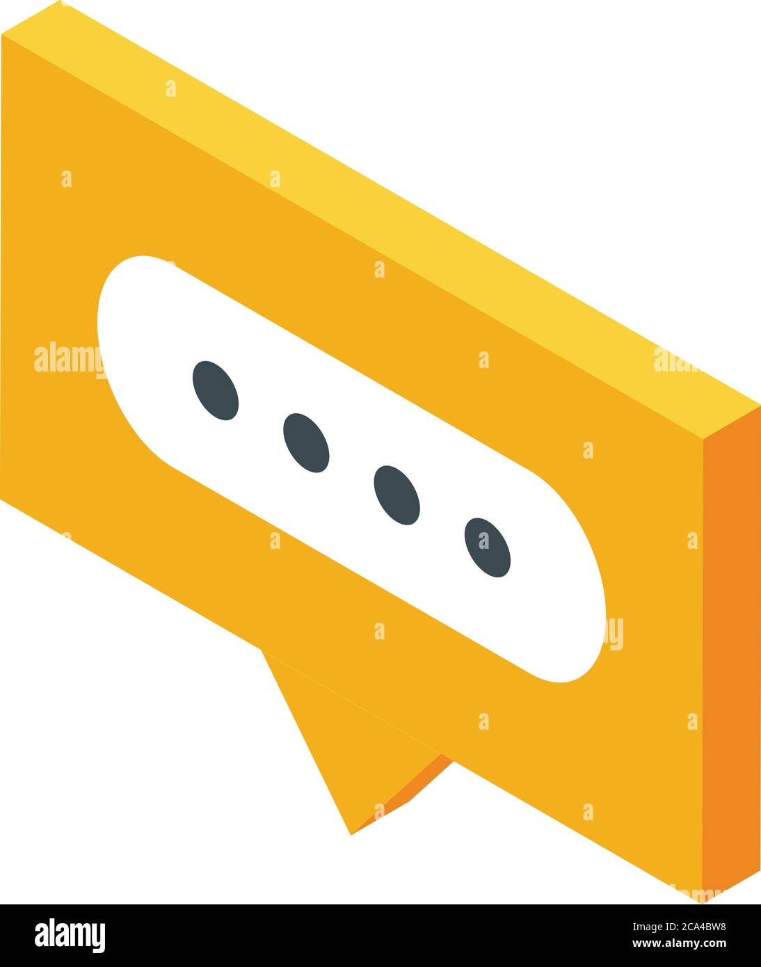 Chat authentication icon, isometric style Stock Vector