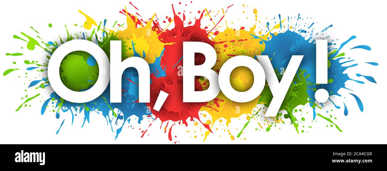 Oh boy in splash’s background Stock Photo Alamy