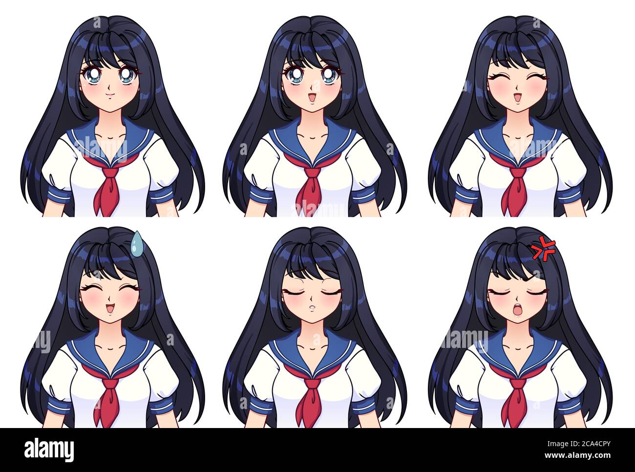 𝑳 𝒆 𝒏 𝒂  Anime expressions, Cute anime character, Anime girl