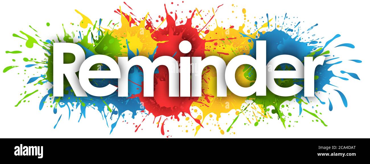 Reminder in splash’s background Stock Photo Alamy