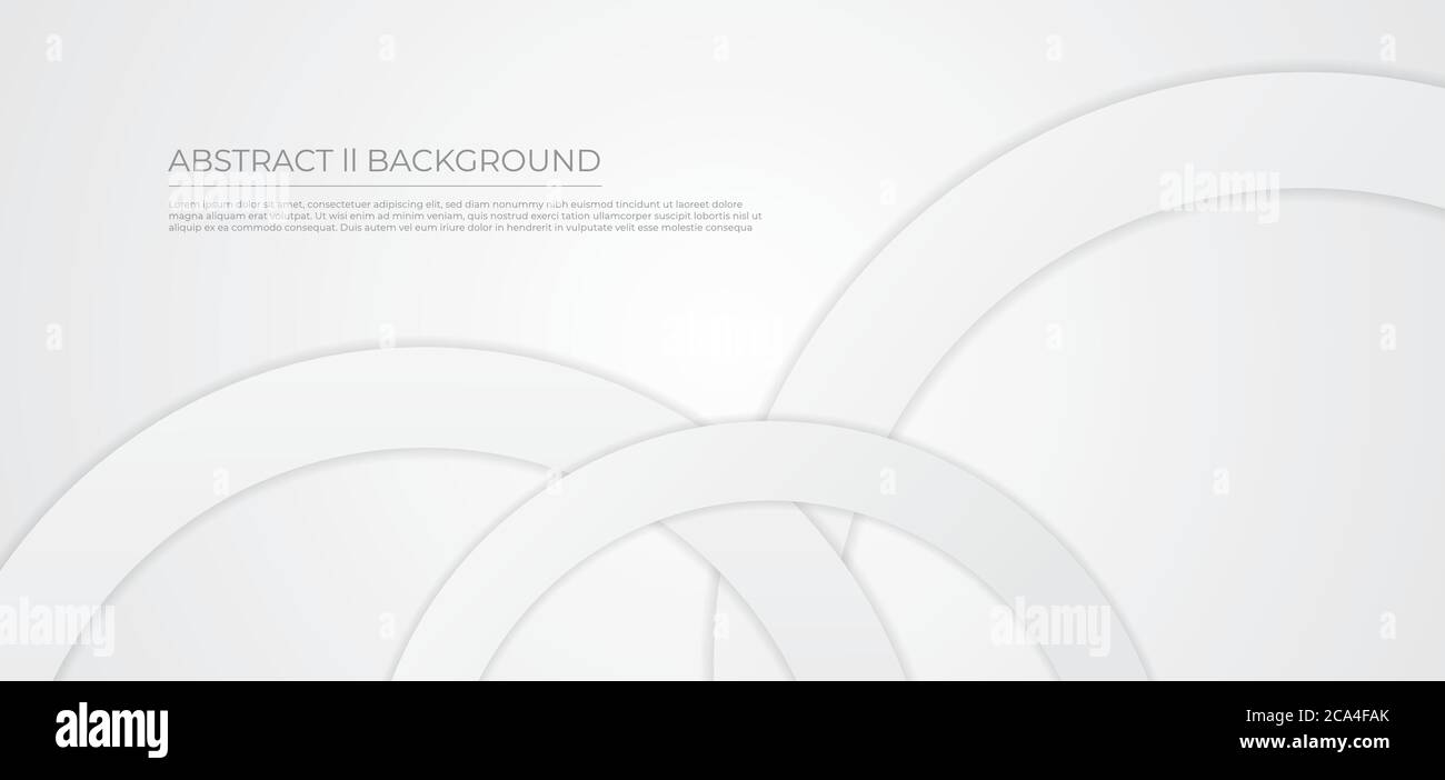 Minimal white background abstract design circle shape overlap layer. vector illustration. Stock Vector