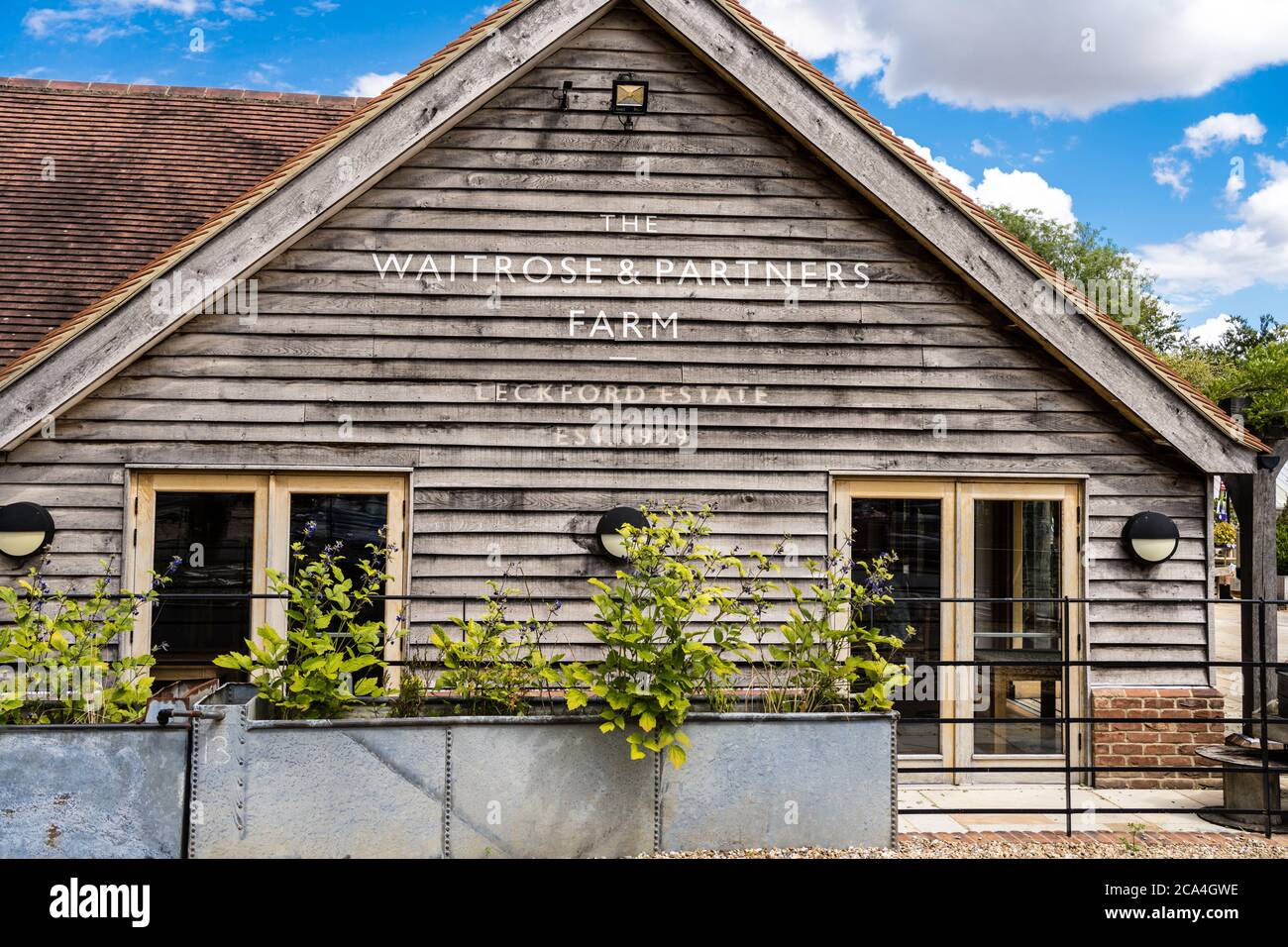 The farm and gardens of Leckford estate owned by Waitrose Stock Photo